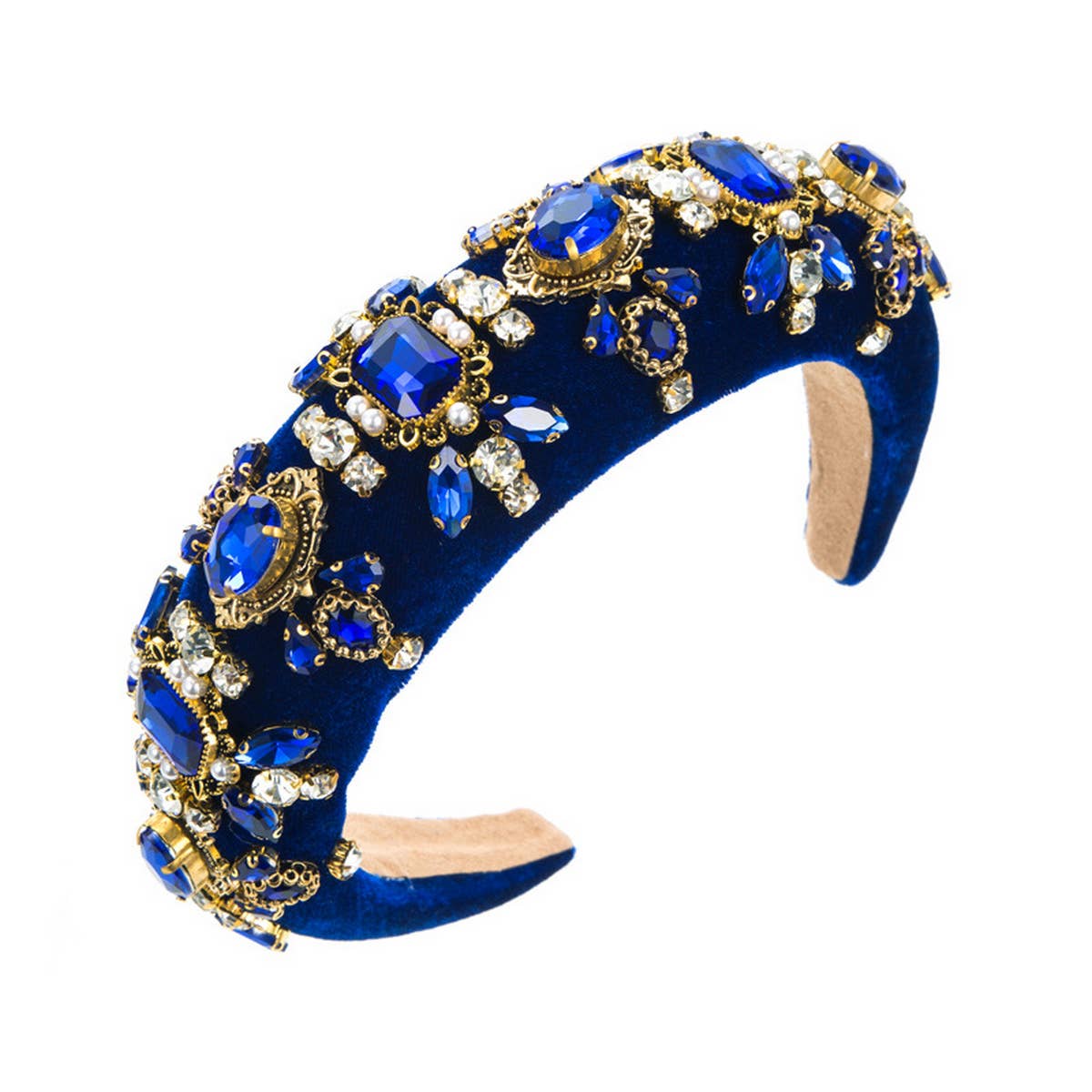 NEW GLASS DIAMOND HIGH HEAD SPONGE HEADBAND