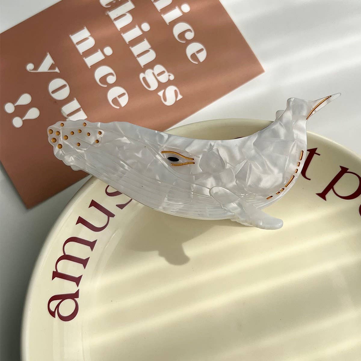 Ocean Blue Whale Acetate Claw Clip ??œChic Hair Clip_CWAHA5840