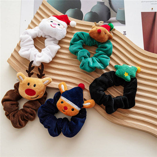 CHRISTMAS CUTE CARTOON HAIR SCRUNCHIES