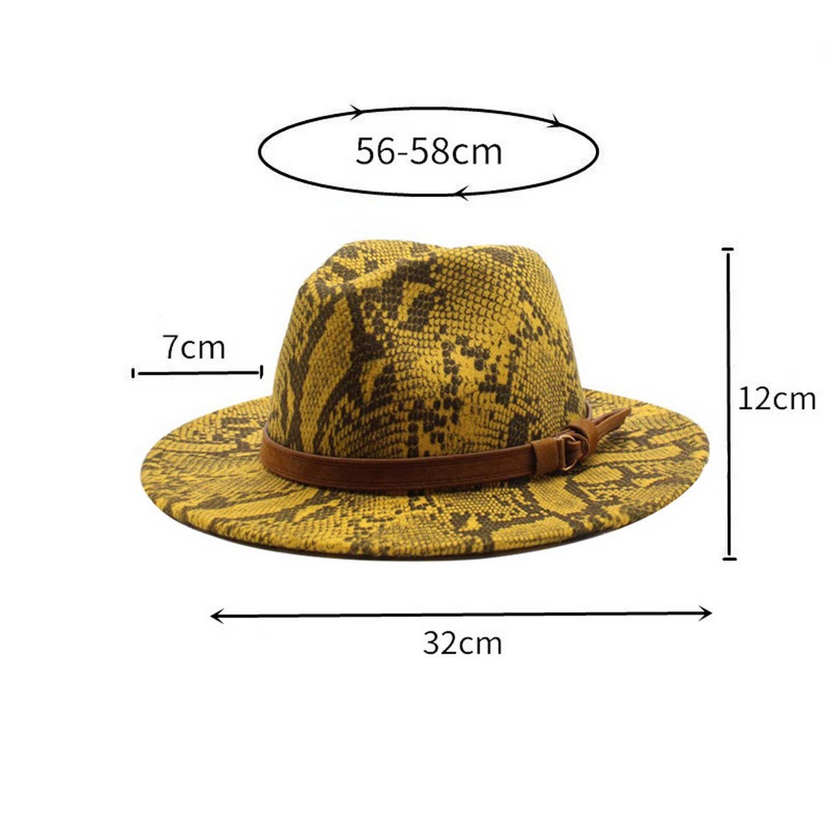 WOOL HAT SNAKE PATTERN CASUAL HAT JAZZ HAT FELT HAT_CWAH2592