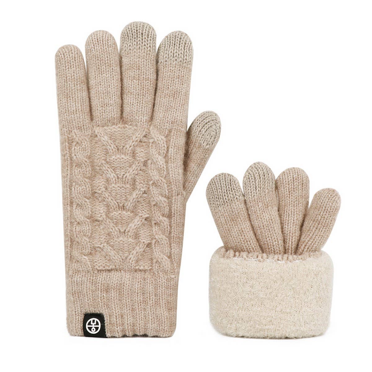WINTER SOLID COLOR TOUCH SCREEN KNITTED GLOVES_CWAG0411