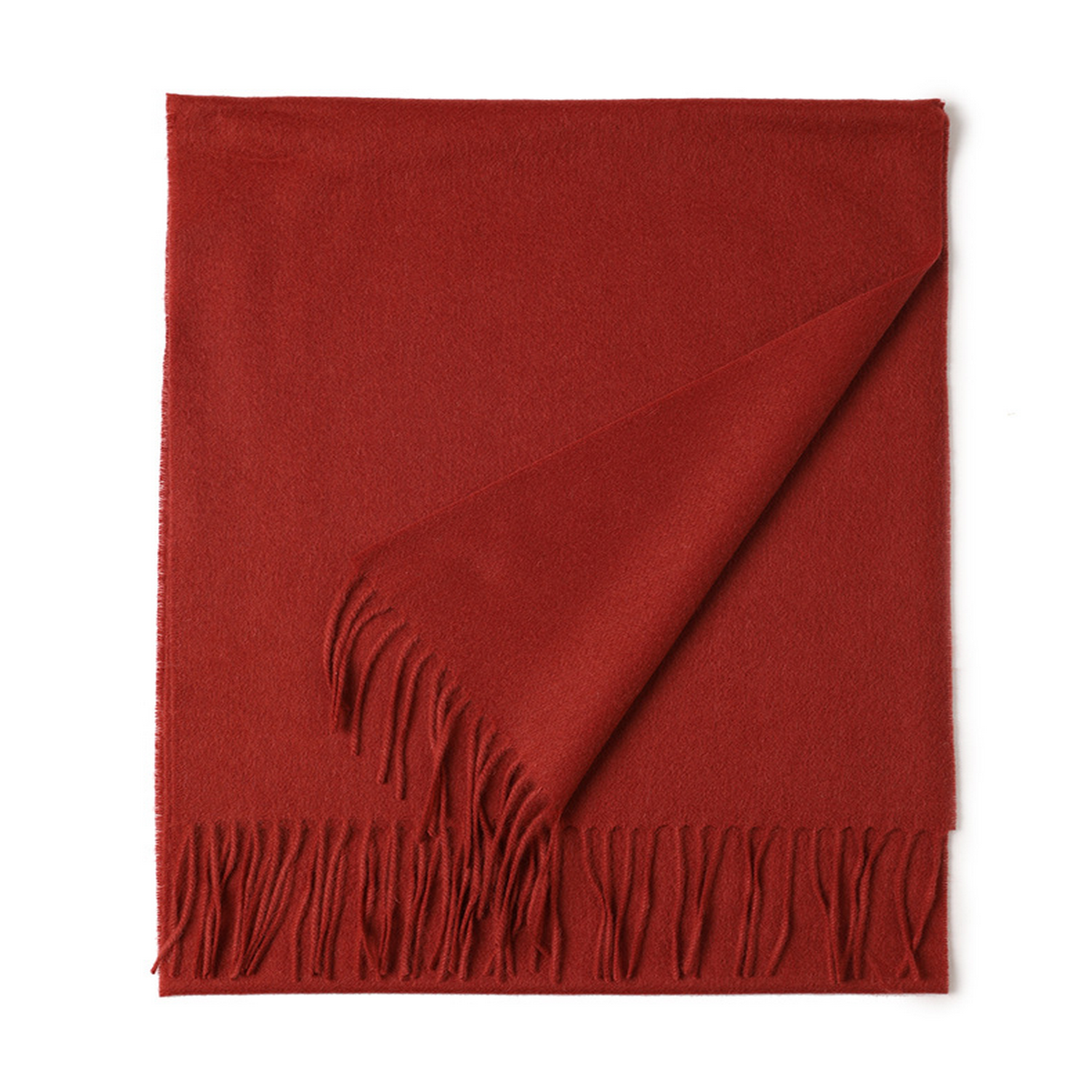 Unisex Wool Scarf ? Soft Solid Color with Tassels