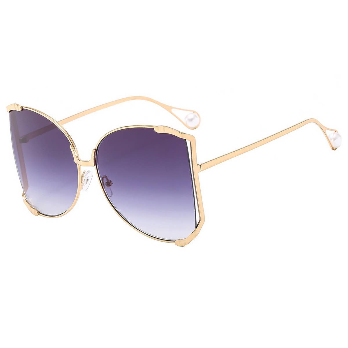 Runway Oversized Sunglasses with Gem Arms