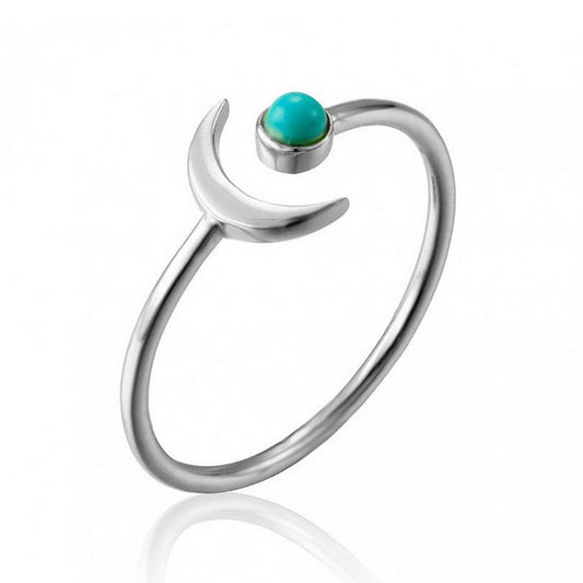 SIMPLE AND COOL MOON CREATIVE RING OPEN RING