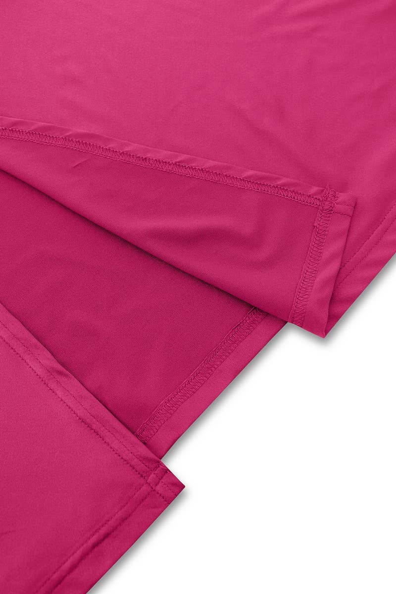 CWDMD3998_SOLID COLOR V-NECK LONG SLEEVE SLIT LONG DRESS