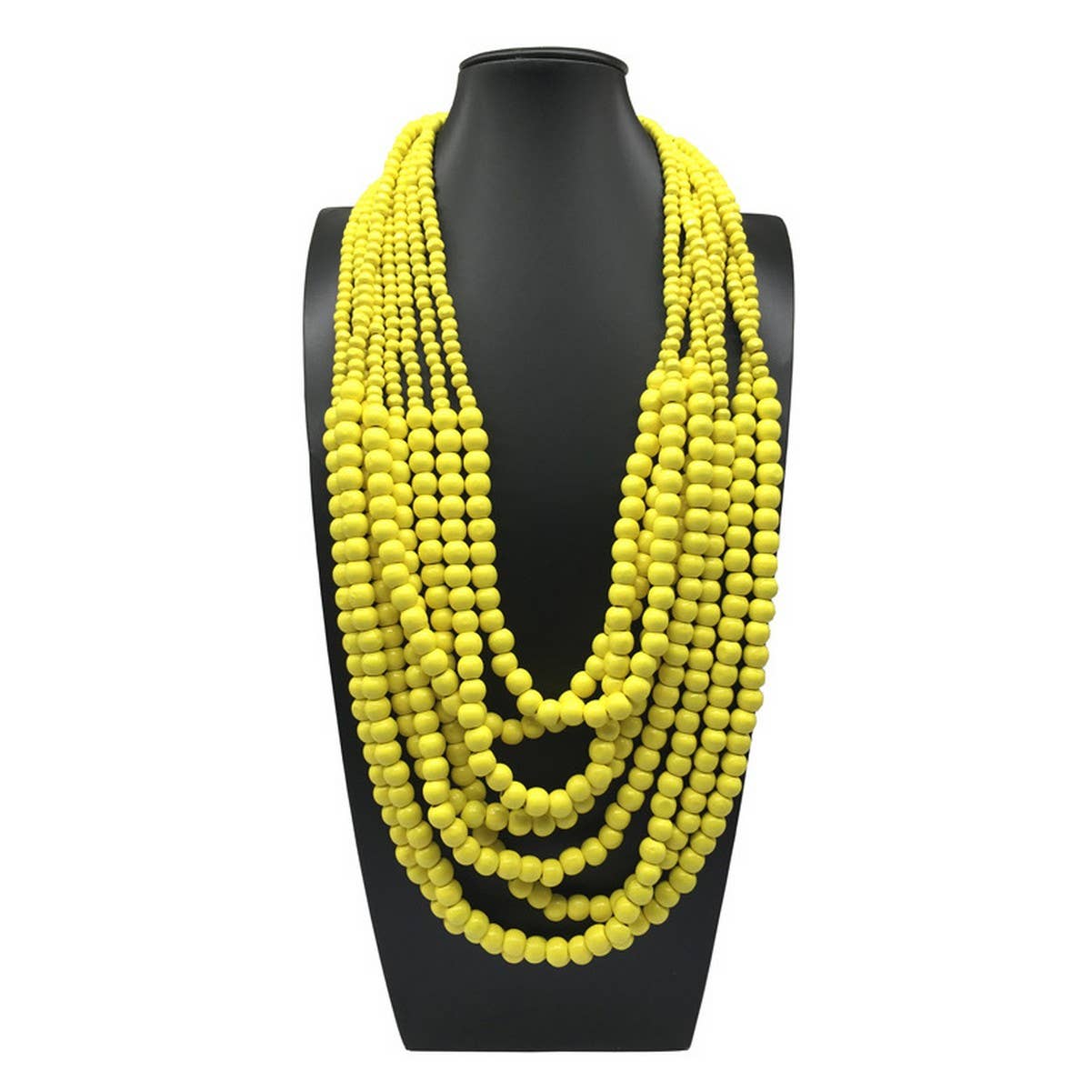 BOHEMIAN MULTI-LAYERED WOODEN BEADS NECKLACE_CWMM4737