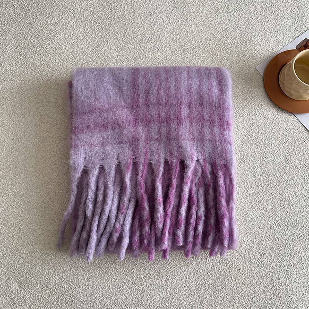 Red Plaid Scarf ??Soft Faux Cashmere Winter Wrap_CWASC2343