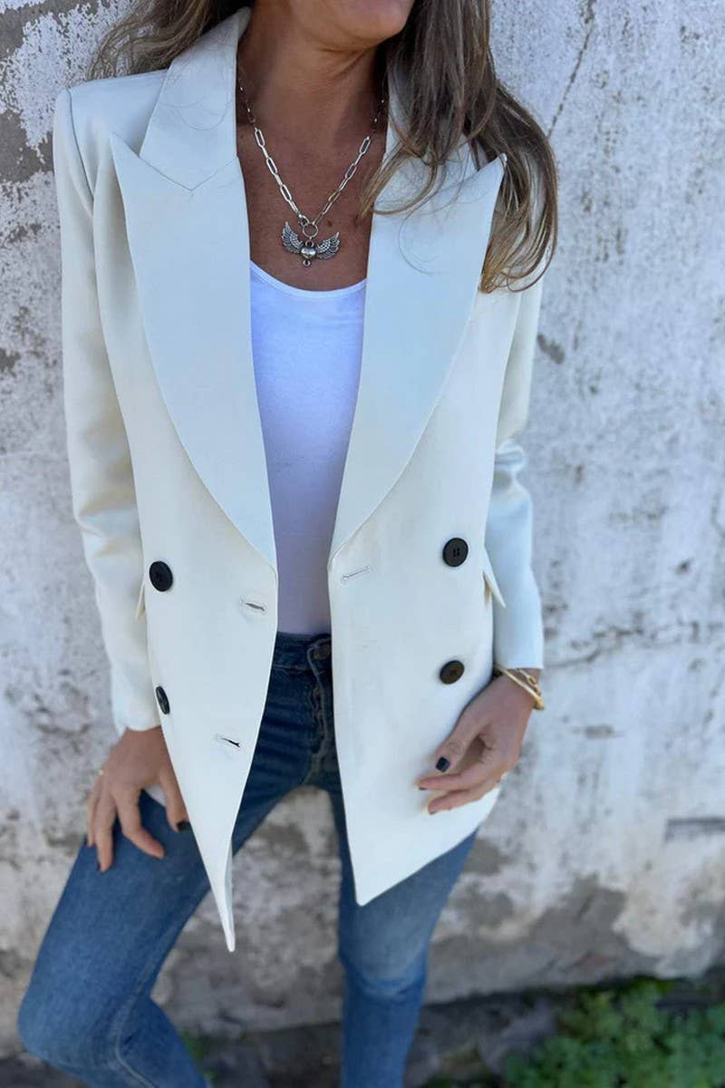 CWOCO1275_SOLID CASUAL LONG SLEEVE BLAZER JACKET