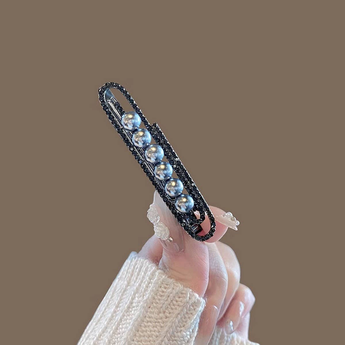 BLACK DIAMOND HAIRPIN SIDE CLIP HAIRPIN BANGS CLIP_CWAHA4752