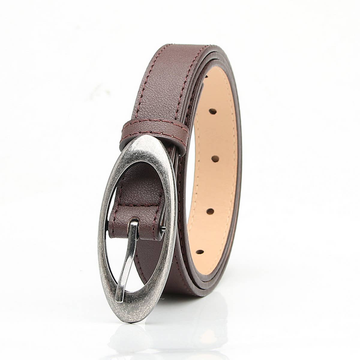 CWABE0922_ALL-MATCH OVAL ALLOY BUCKLE BELT