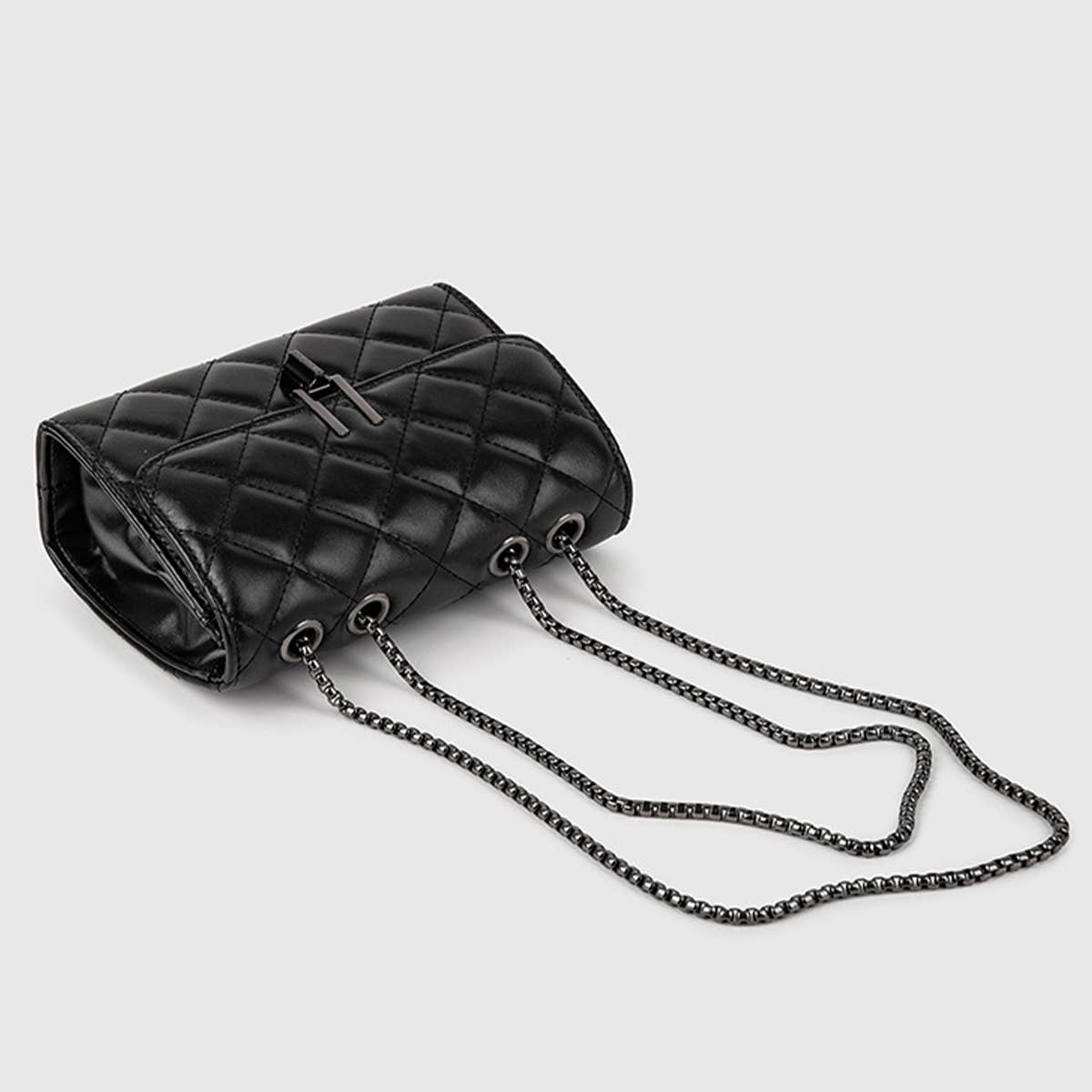 DIAMOND CHECKERED CHAIN BAG SHOULDER BAG_CUAB0166