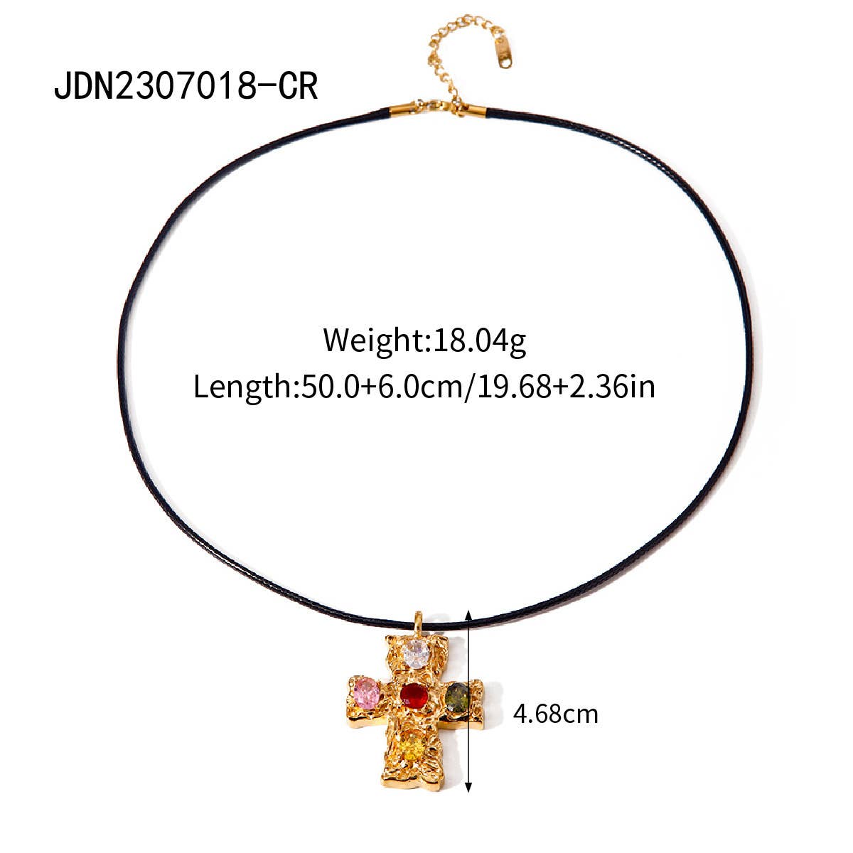 COLORFUL FASHION CROSS NECKLACE