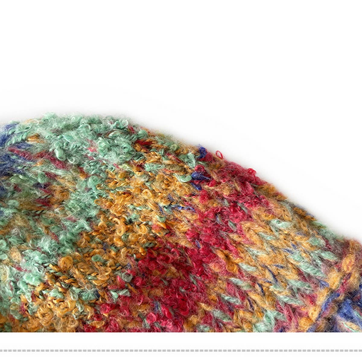 CHILDREN'S KNITTED HAT COLORFUL STRIPED BUCKET HAT_CWAH2050