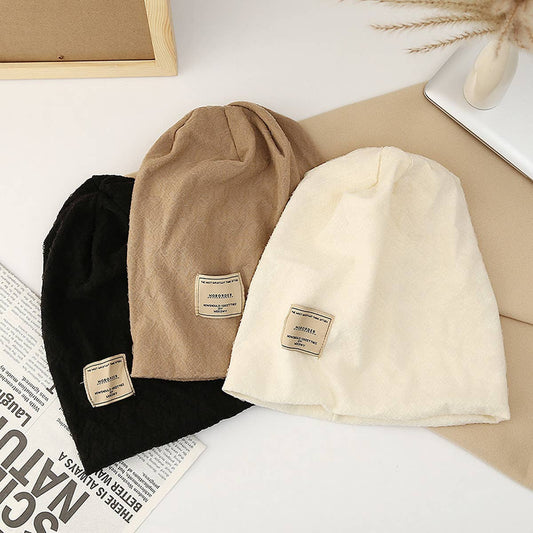 FASHIONABLE WARM LABEL PILE HAT_CWAB2855