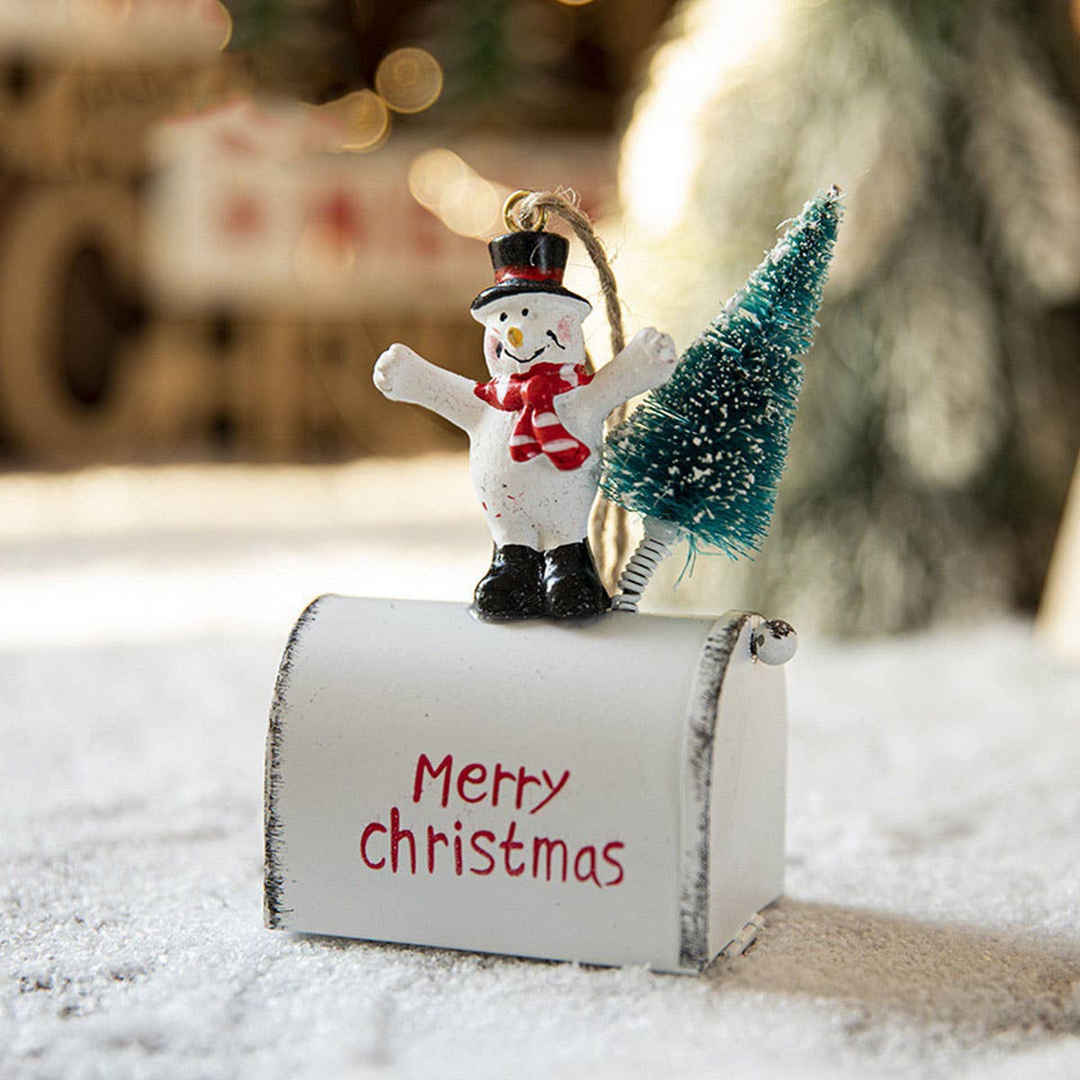 Iron Colorful Xmas Tree Ornament Reindeer Santa