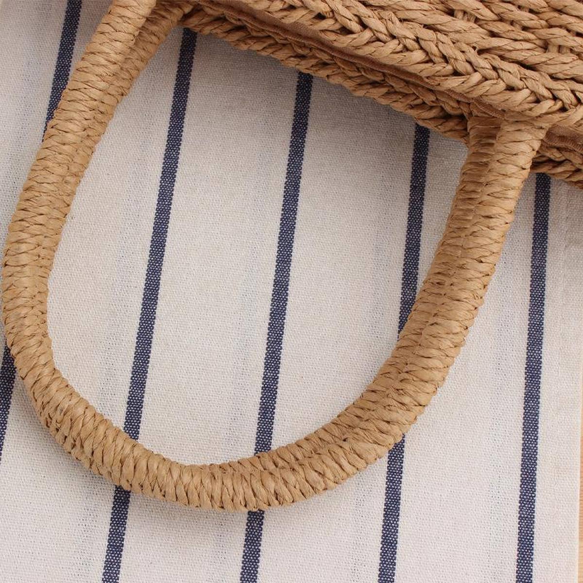FOREST STYLE LITERARY LETTER PORTABLE STRAW BAG_CWAB2113
