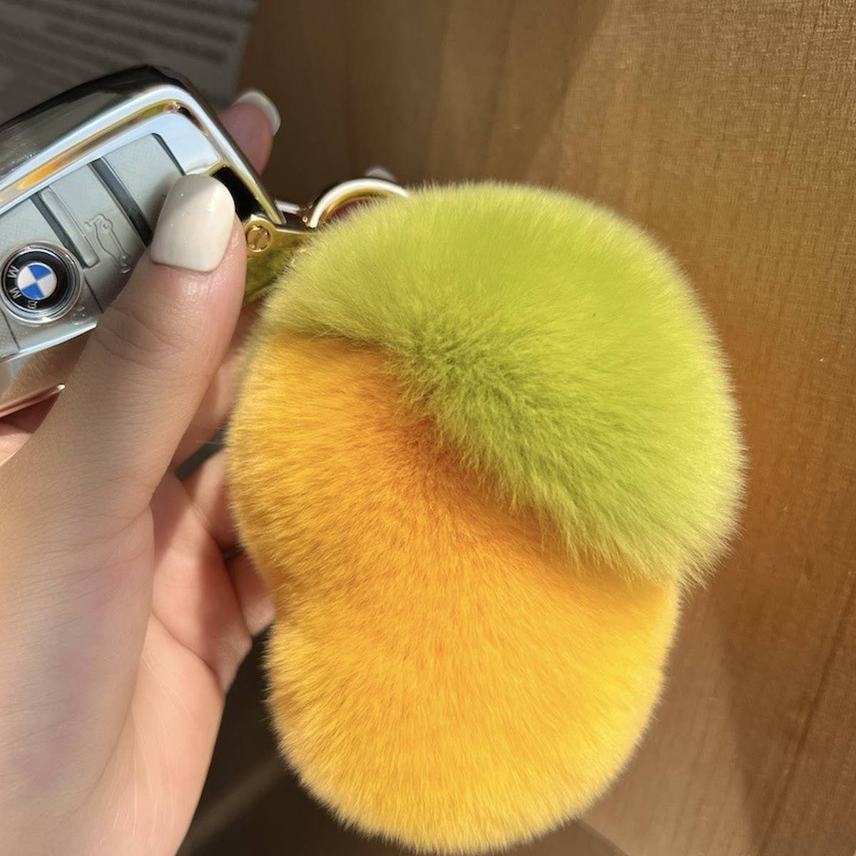 CUTE PLUSH DOLL SMALL MANGO CAR KEYCHAIN PENDANT