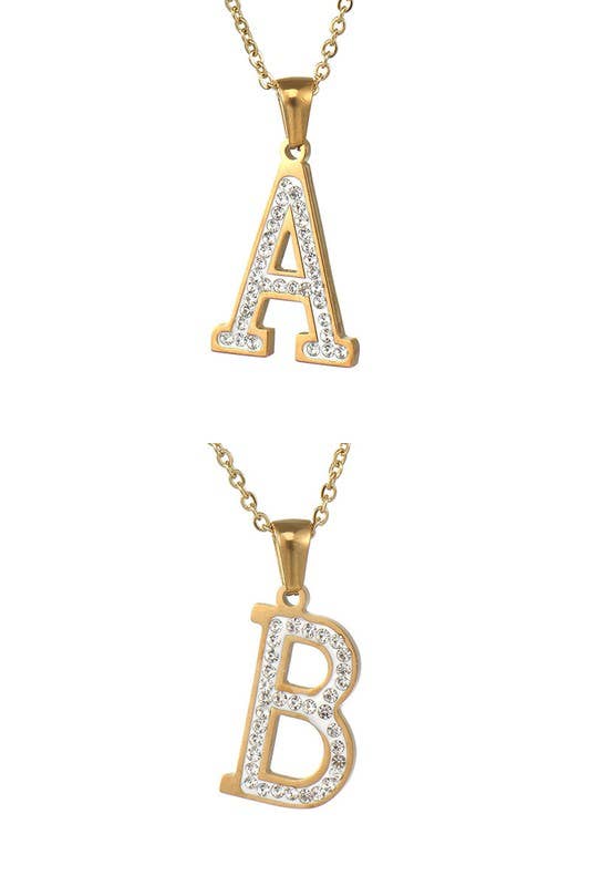 FASHION ALPHABET PENDANT CHARM NECKLACE_CWAJE219