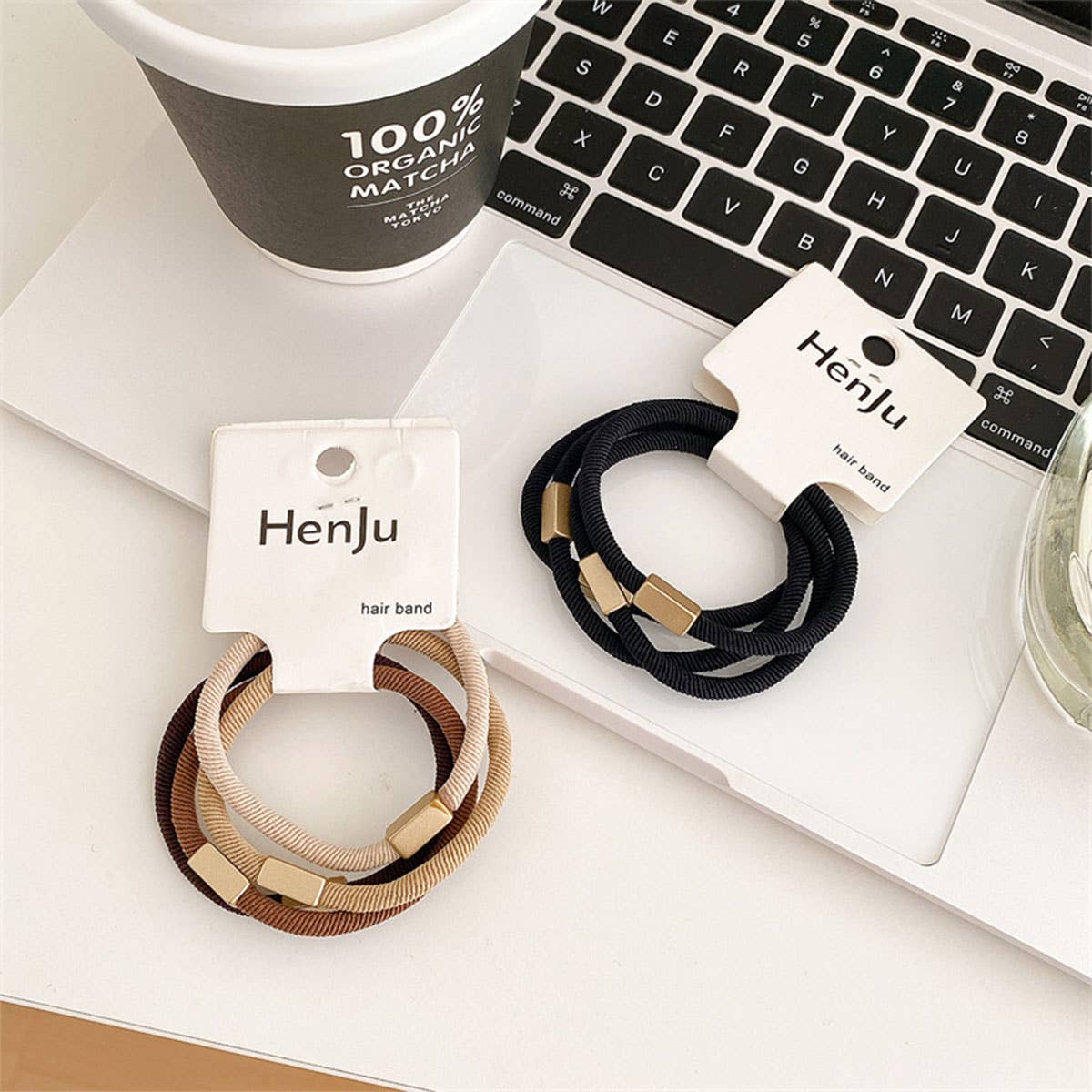 4PCS/SET FASHION STRETCHY ELASTIC SIMPLE HAIR TIES_CWAHA0338
