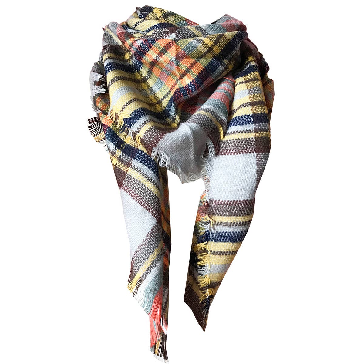 Autumn and Winter Plaid Faux Cashmere Scarf_CWASC0115