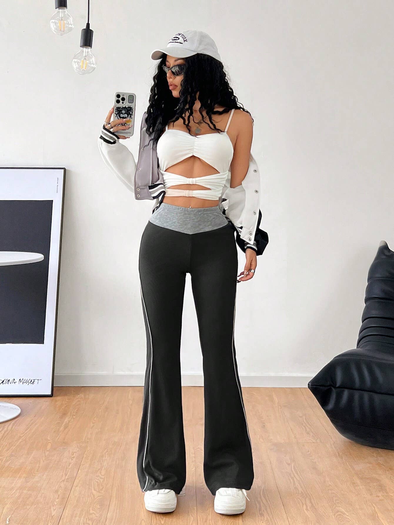 COMMUTER CASUAL ELASTIC-WAISTED WIDE-LEG PANTS