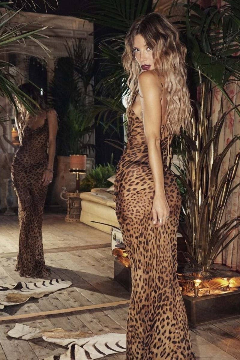 CWDMD5635_SEXY LEOPARD PRINT BACKLESS BODYCON MAXI DRESS