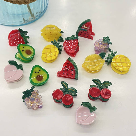 GIRL SUMMER  SMALL ACETICE FRUIT HAIR CLAW CLIPS_CWAHA0957