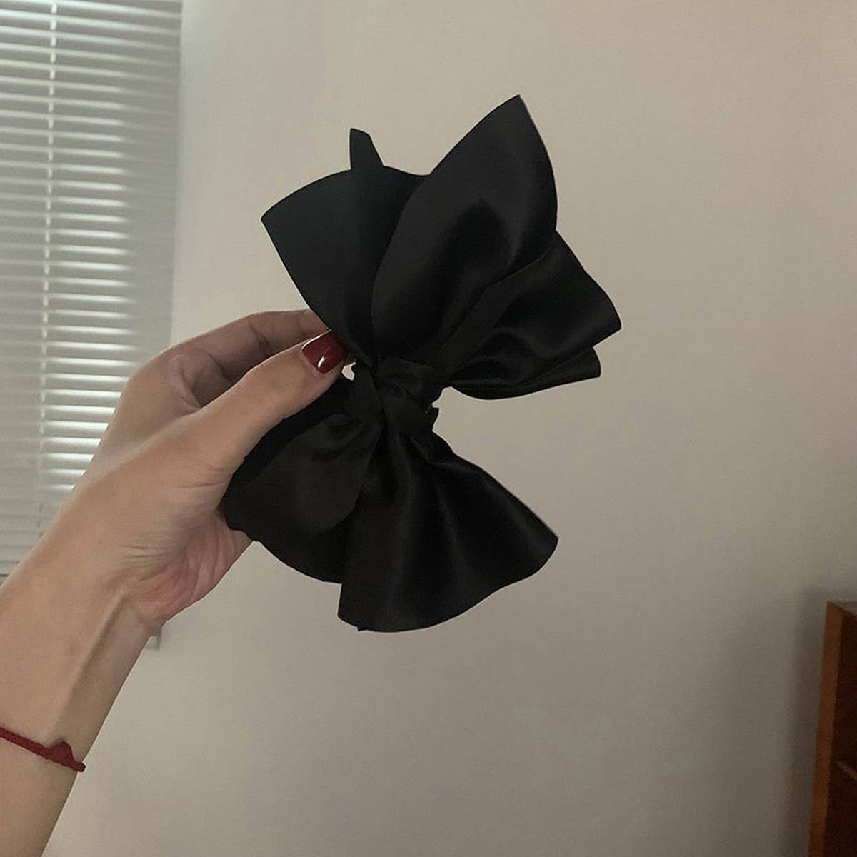 Large Satin Bow Hair Claw - Chic Short Hair Clip