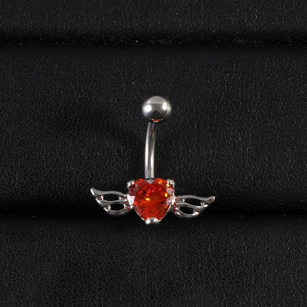 Angel Wings Hypoallergenic Belly Piercing Ring_CWMM9233
