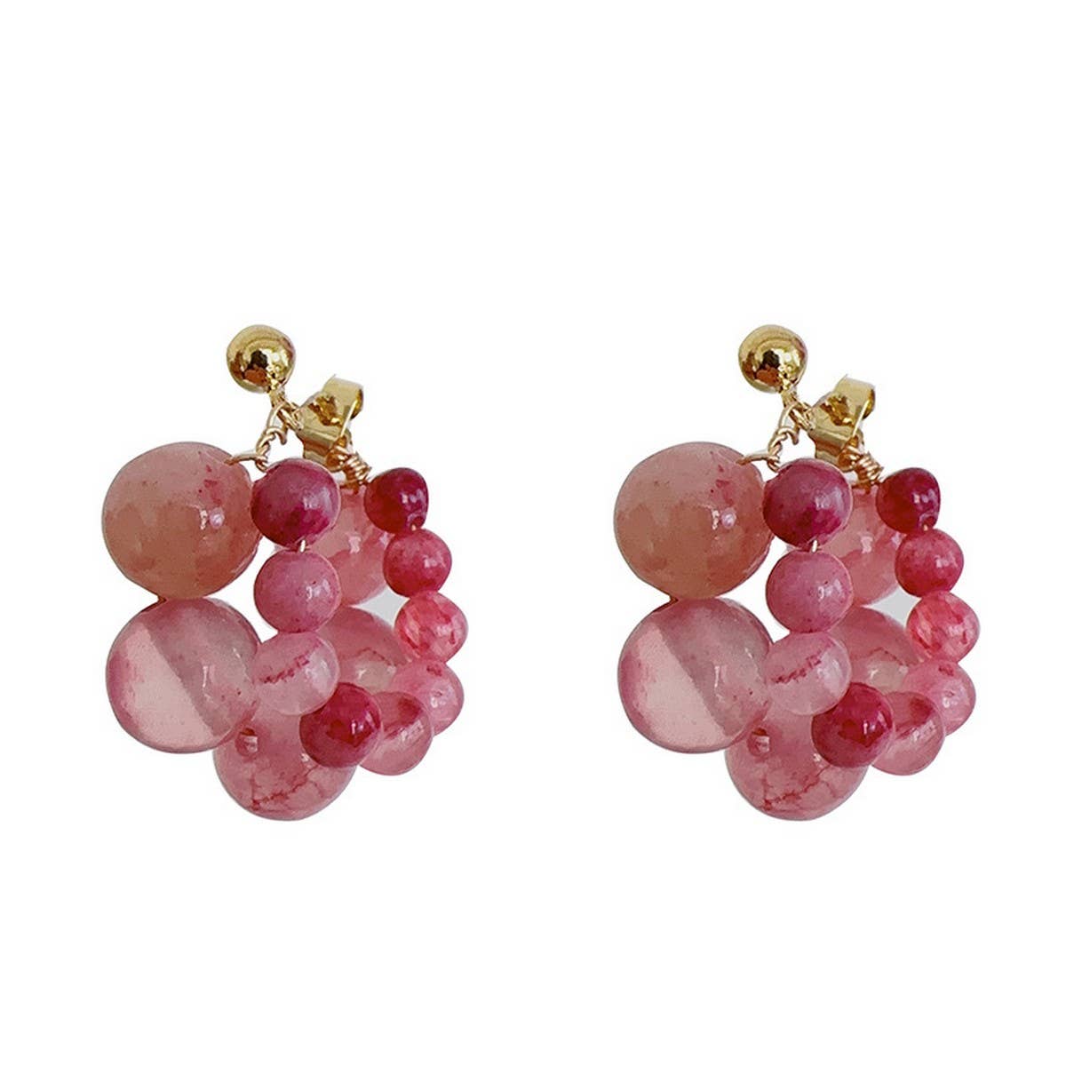 SALTY OR SWEET FLESHY GRAPE BOBO EARRINGS
