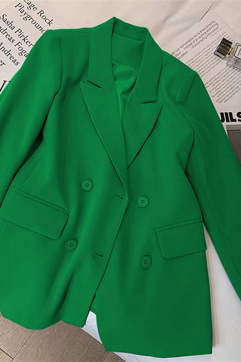 CWOBL0140_SOLID COLOR LONG SLEEVE BUTTON LAPEL BLAZER