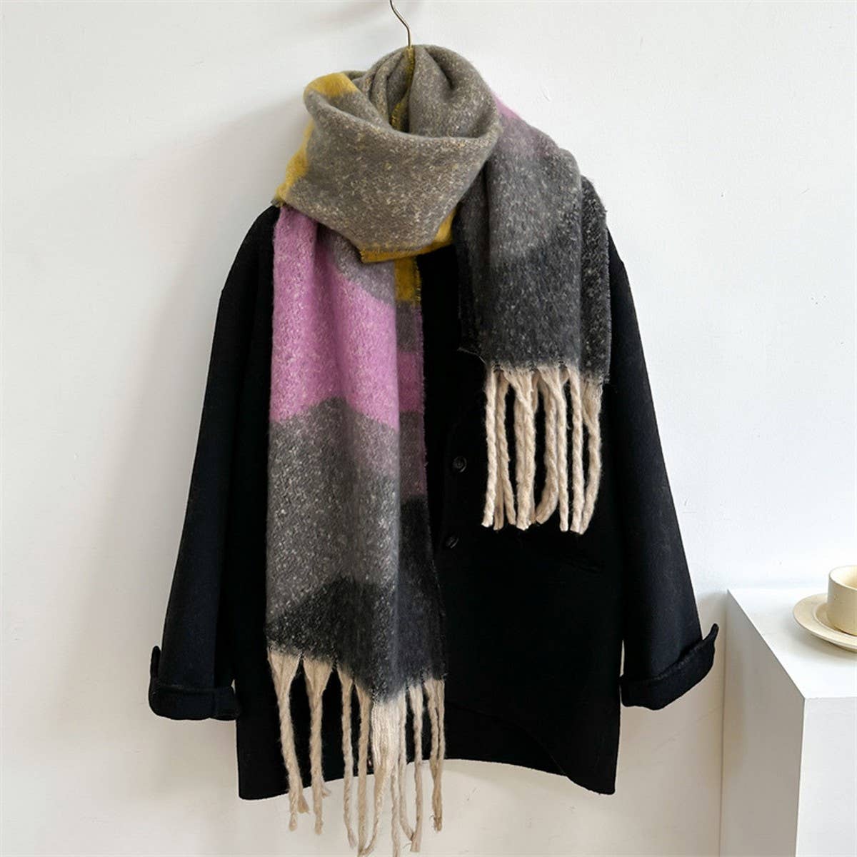 Colorblock Winter Scarf - Thick Warm Unisex Wrap