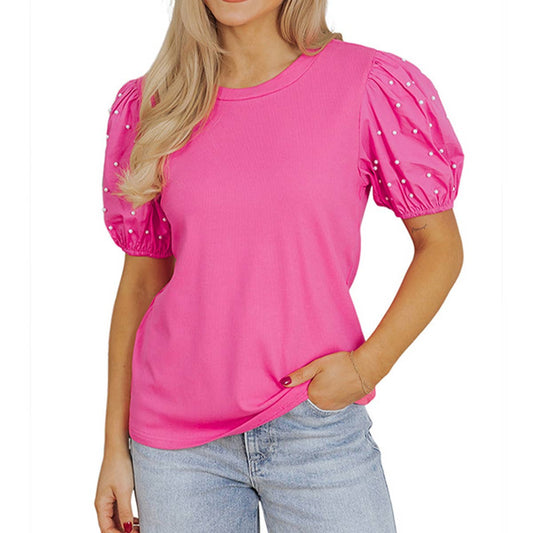 Solid color simple everything chiffon pullover