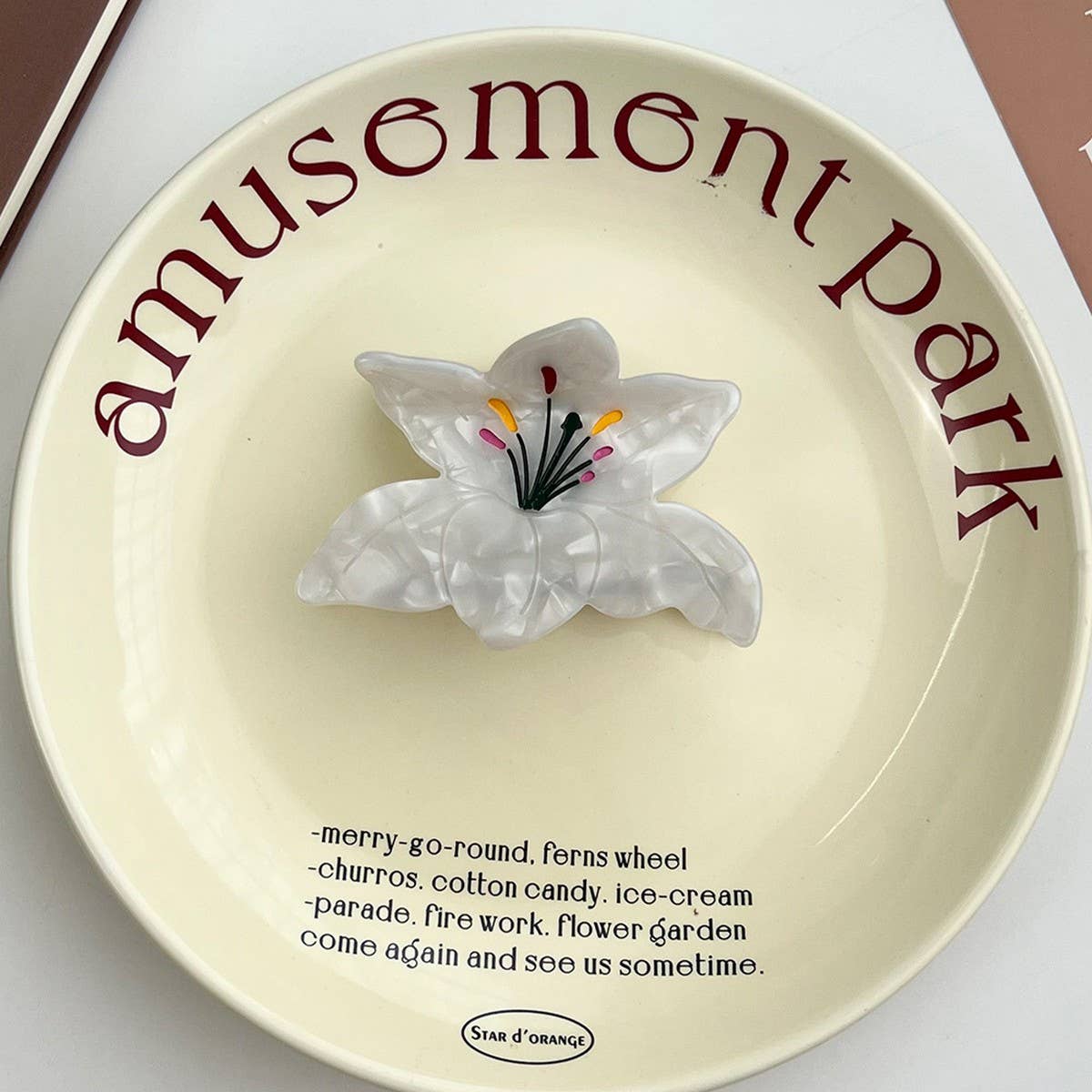 Daisy Acetate Hair Claw, Sweet Sunflower Bun Clip