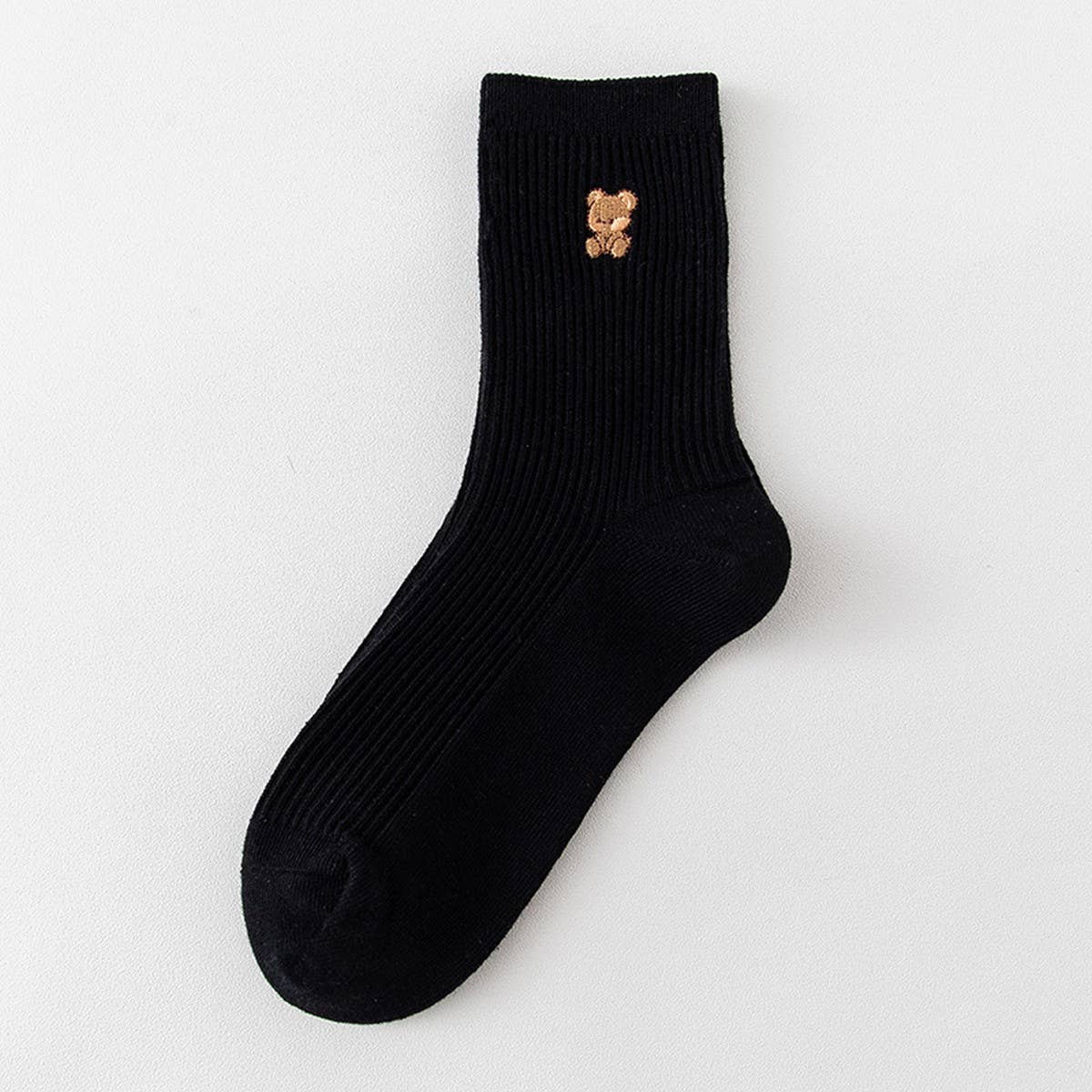 EMBROIDERED BEAR CUTE WOMEN'S SOCKS
