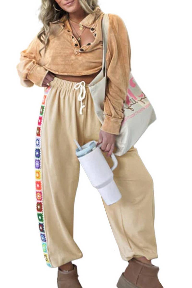 CWBLP0920_ETHNIC STYLE LOOSE STITCHING SWEATPANTS