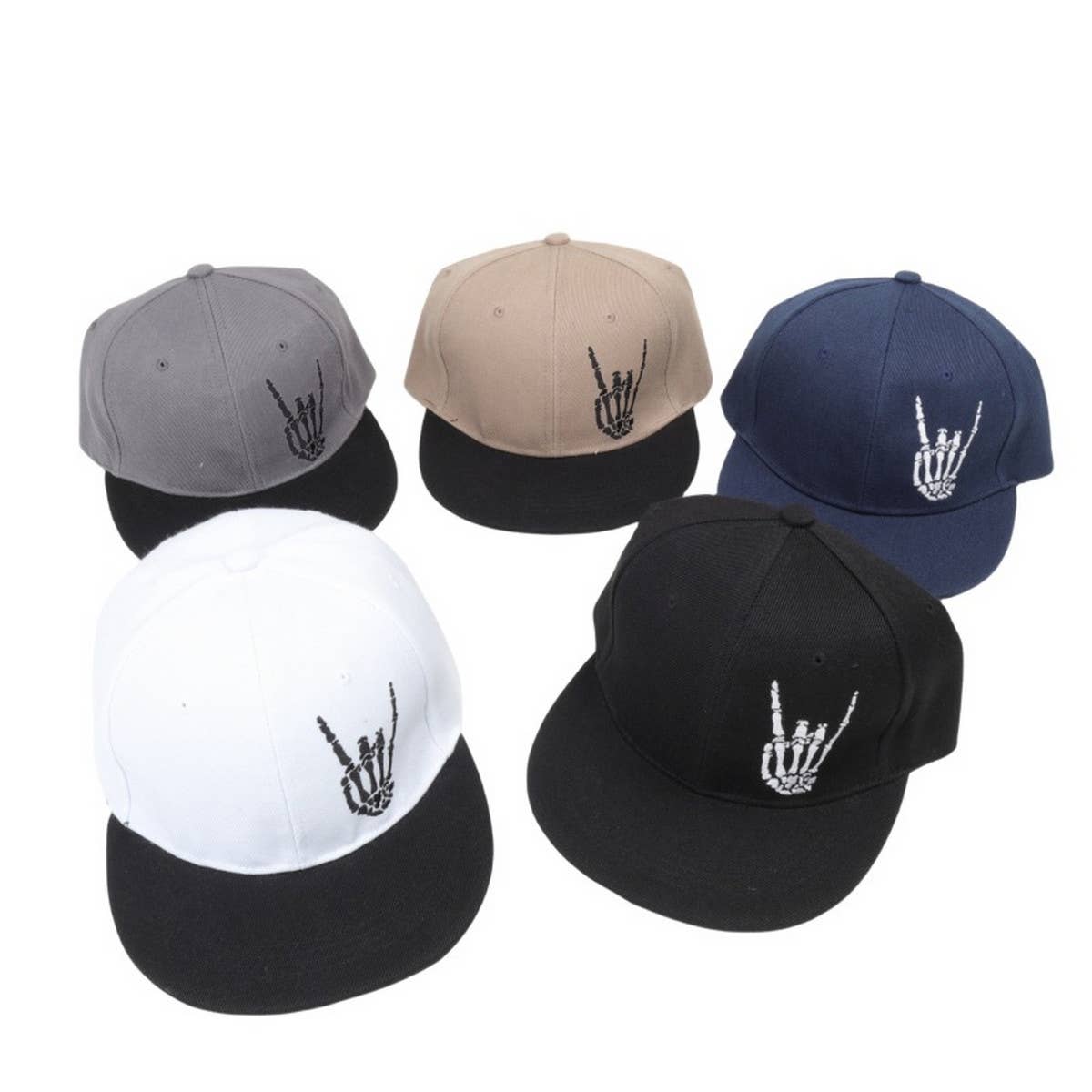 NEW SKULL FINGER EMBROIDERED BASEBALL CAP_CWAH1130