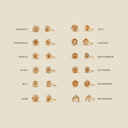 Artistic retro creative December flower earrings_CWMM5507