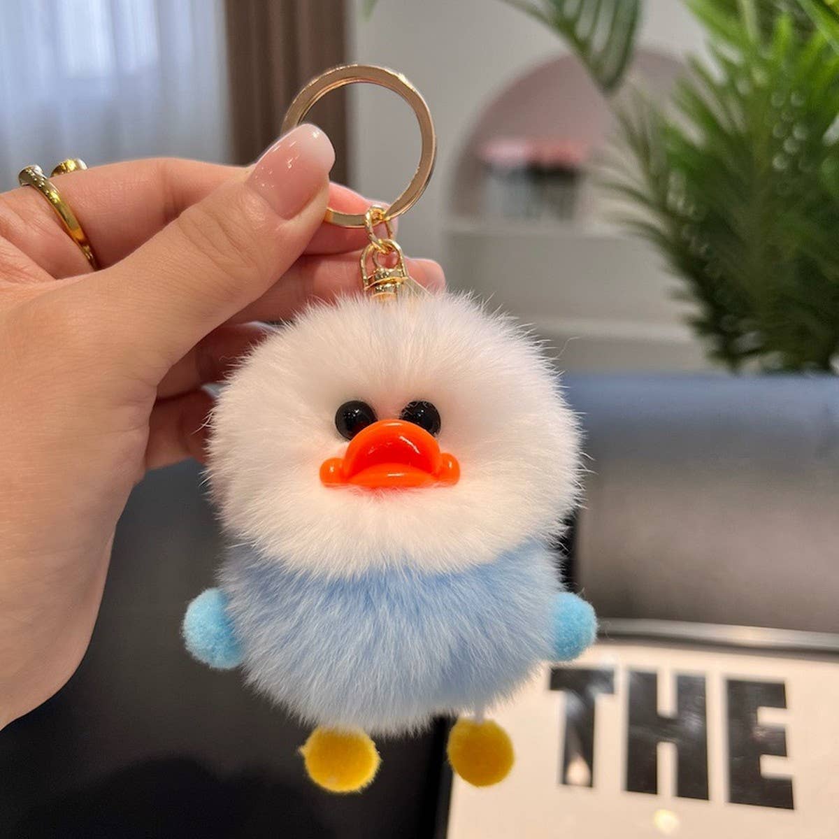 CUTE LITTLE YELLOW DUCK CAR KEYCHAIN BAG PENDANT