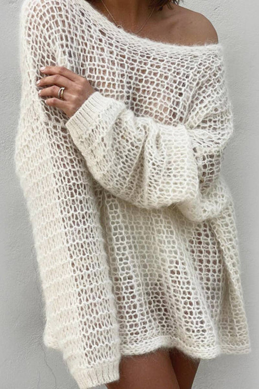 CWOSWL0714_Long Sleeve Neck Pullover Sweater