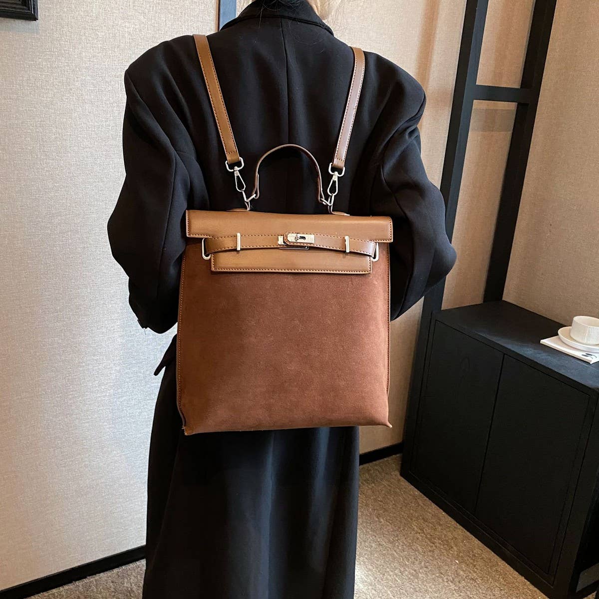 VINTAGE CASUAL PU LEATHER BACKPACK FOR WOMENS_CWAB1789