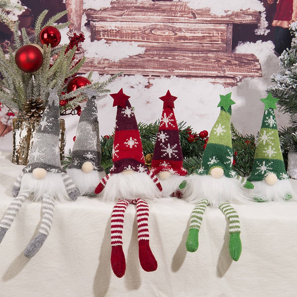 CHRISTMAS FESTIVAL LUMINOUS LIGHTED DOLL ORNAMENTS