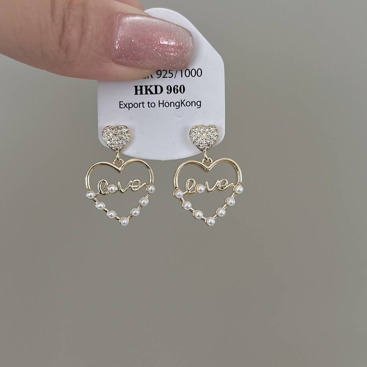 LIGHT LUXURY ENGLISH LOVE EARRINGS