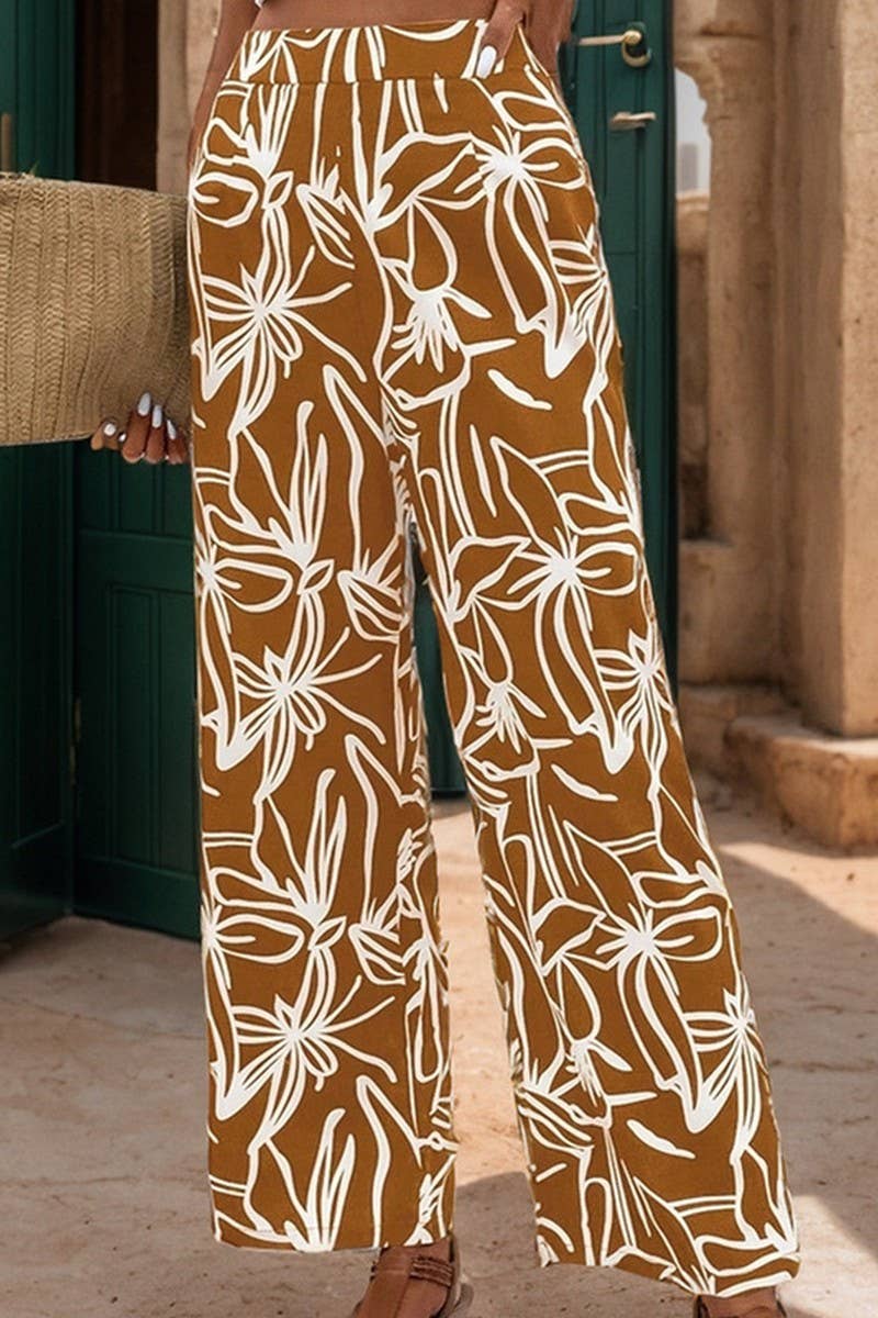 CWBLP0762_CASUAL PRINTED STRAIGHT TROUSERS
