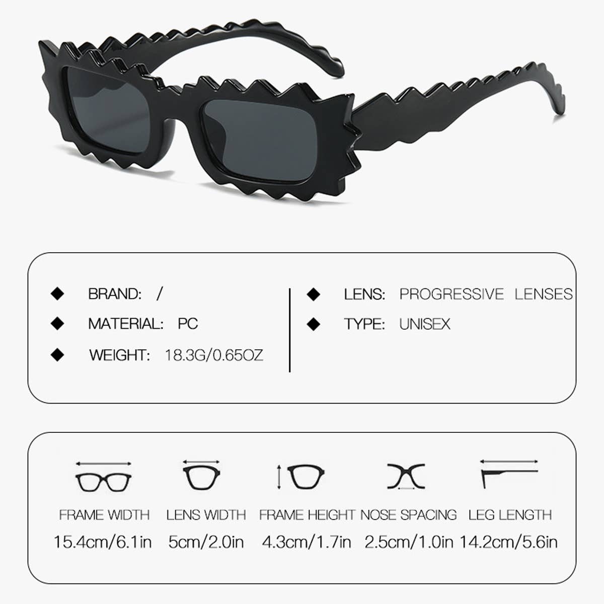 PERSONALIZED LACE IRREGULAR SUNGLASSES_CWASG0416