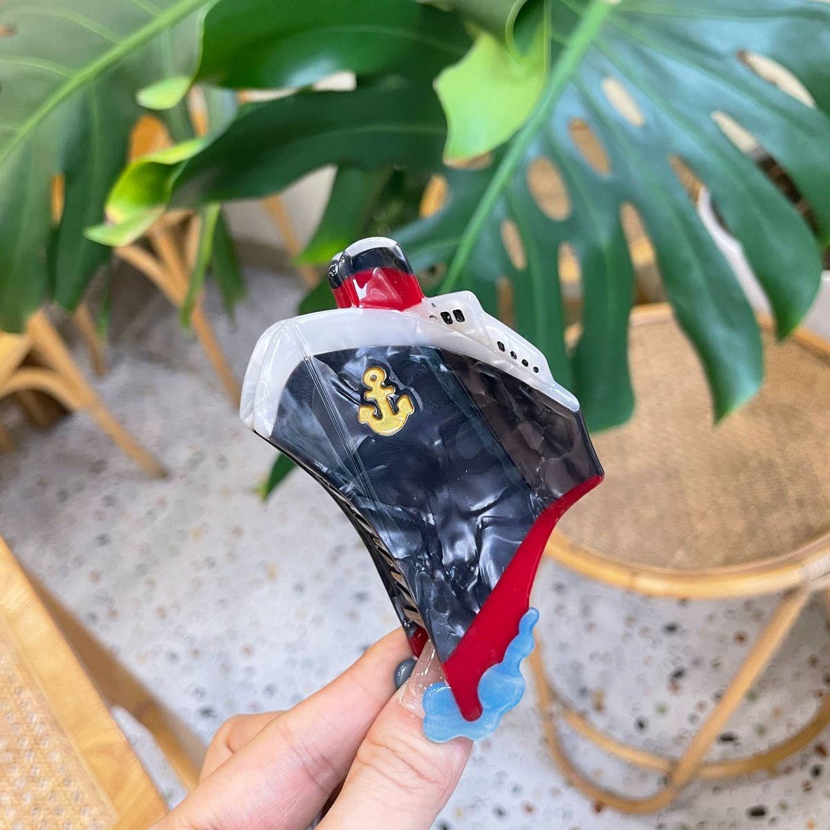 Vintage Vehicle Acetate Hair Claw ? 8cm Fun Clip