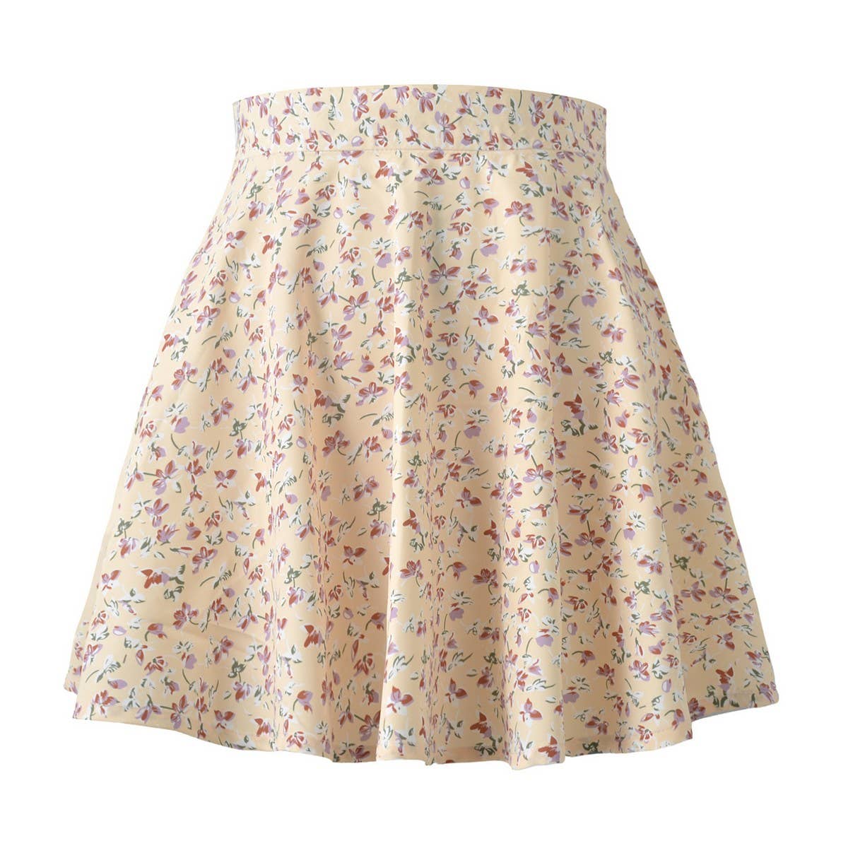 WOMEN'S FLORAL SKIRT CHIFFON PRINT SKIRT_CWAB4797
