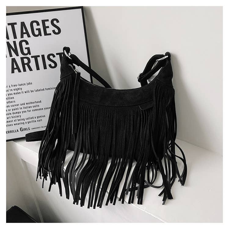 Tassel personalized large-capacity crossbody bag
