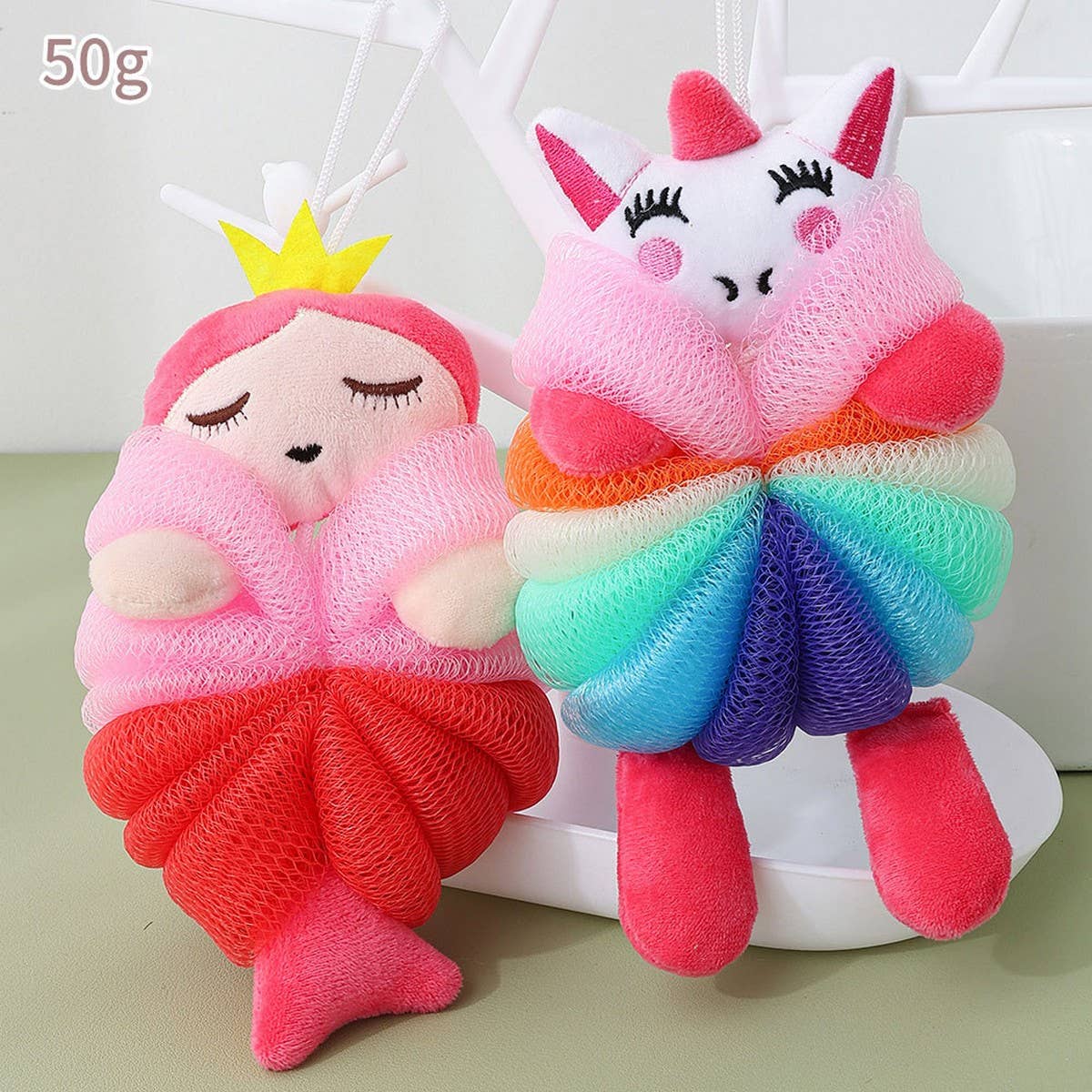 BATH POUF CUTE CARTOON MERMAID BATH BALL_CWMM3377