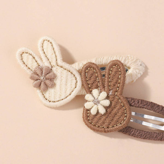 Fresh Bunny Flower Hair Clip Set for Girls
